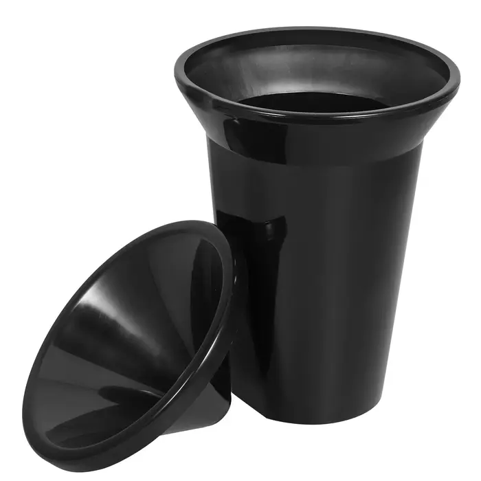 Crachoir à vin noir, seau à glace, baril rond en plastique pour bars de dégustation de vin, événemen