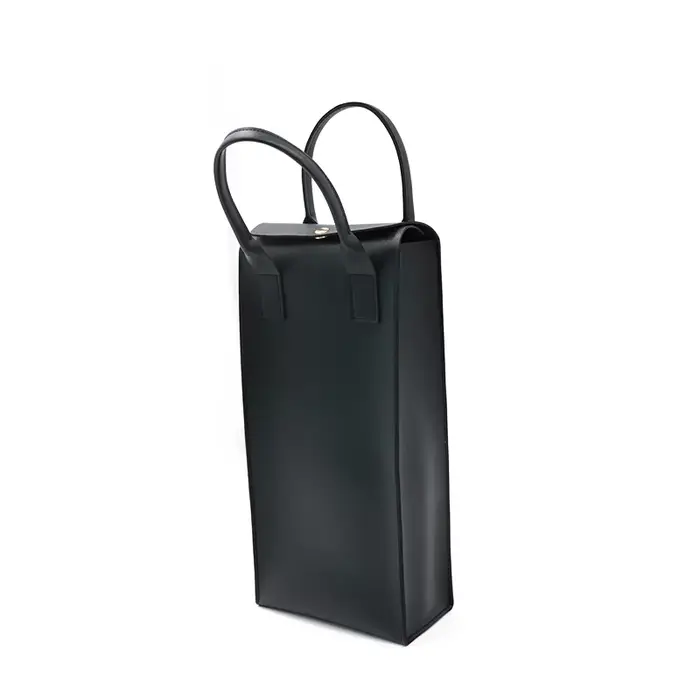 Sac de transport pour vin en cuir PU, pochette de protection portable pour une bouteille de vin, cad
