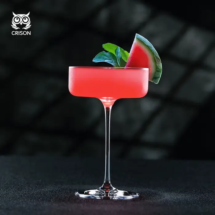 Pre03 Crison minimaliste mince Style japonais verre à Cocktail verre à Champagne à large bouche verr