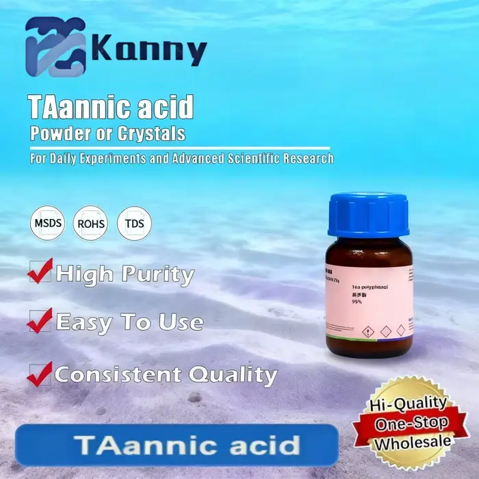 Réactif de laboratoire d'acide tannique pour les applications de recherche et d'expérimentation scie