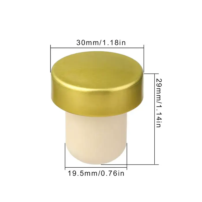 Bouchon en silicone pour bouteille de champagne, vin, bière, bouchon de liège, scellant de bouteille