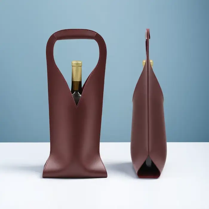 Sac cadeau à vin, fourre-tout à vin en cuir réutilisable
