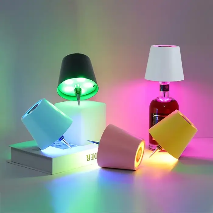 Lampe de bouteille de vin sans fil à commande tactile