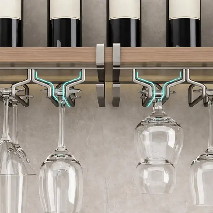 Support à verres à vin inversés en acier au carbone