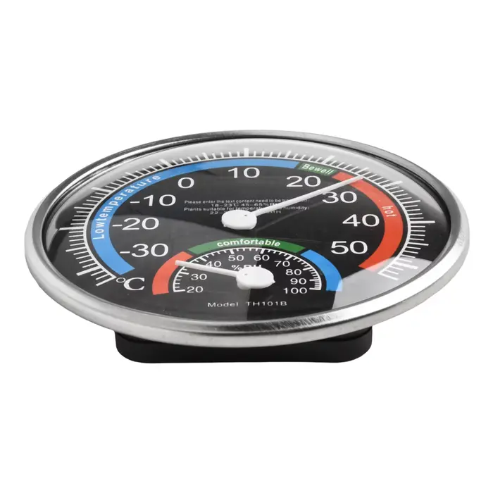 Hygromètre thermomètre analogique pour surveillance climatique intérieure et extérieure avec jauge de température et d'humidité