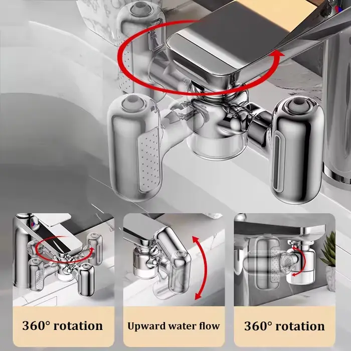 Robinet filtrant à bras robotique avec rotation à quatre vitesses