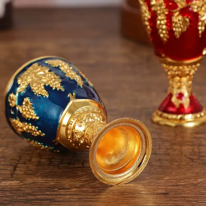 Verre à vin européen, tasse blanche portable vintage en alliage