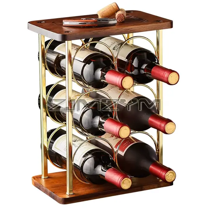 Casier à vin en bois cuisine bouteille de vin support de rangement Bar armoire à vin