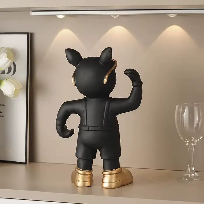 Bouledogue français porte-vin résine supports à vin comptoir support à vin porte-bouteille de vin