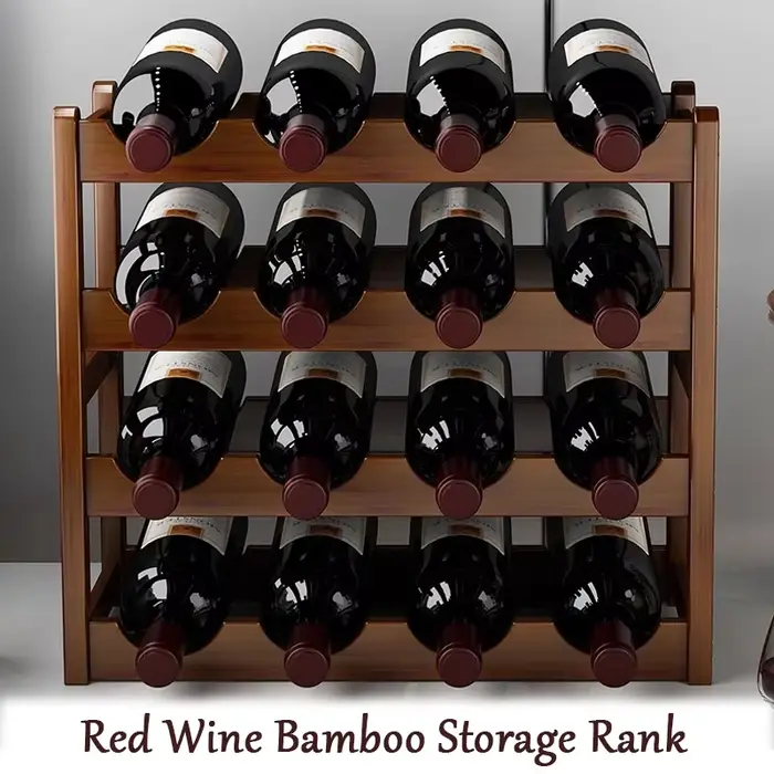 1 pièce – Présentoir à vin en bambou haut de gamme