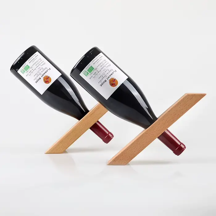 Présentoir à vin rouge en bois massif