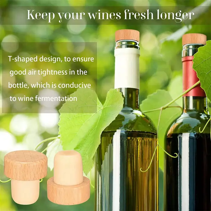 A64E 120 pièces bouchons de vin en forme de T
