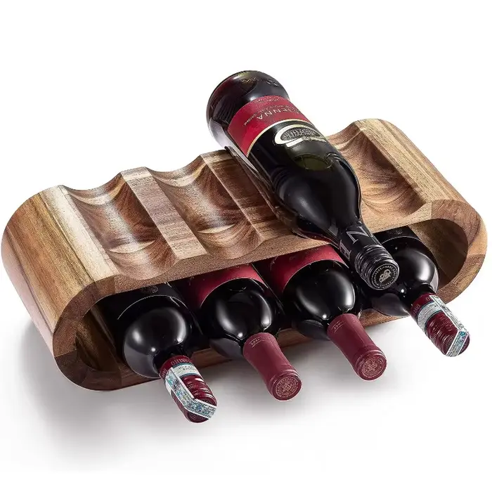 Casier à vin rustique en bois Double couche
