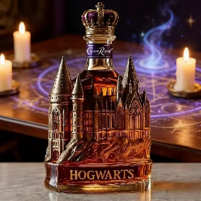 Carafe en verre élégante en forme de château