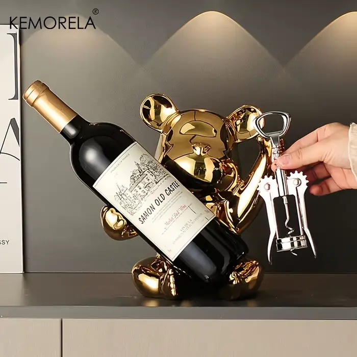 Casier à vin créatif avec ouvre-bouteille