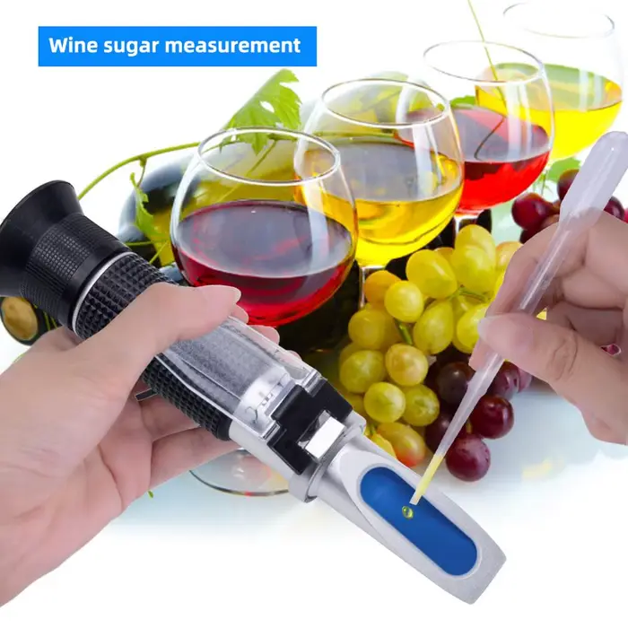 Nouveau réfractomètre portatif 3 en 1 pour le vin de raisin et d'alcool (balances Brix