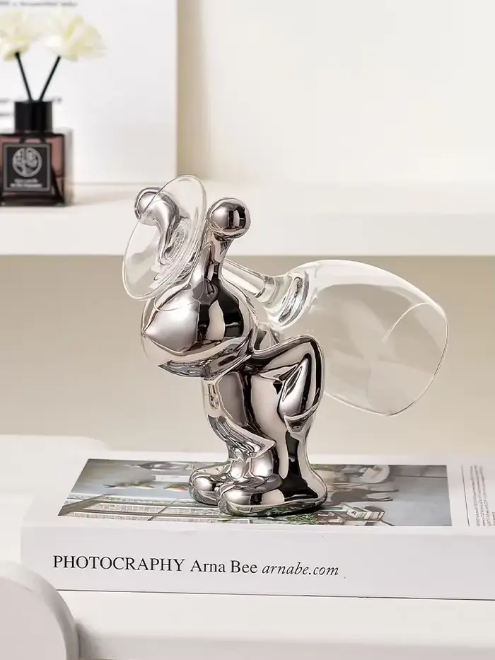Créatif lapin casier à verres à vin salon armoire à vin support à gobelets affichage inversé lumière luxe