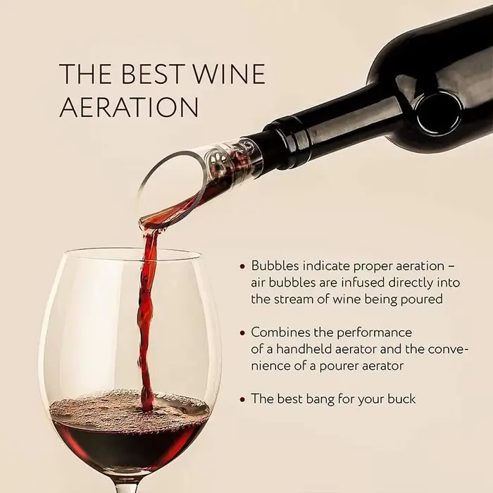 Aérateur de vin verseur décanteur bouteilles d'alcool bouchon bec