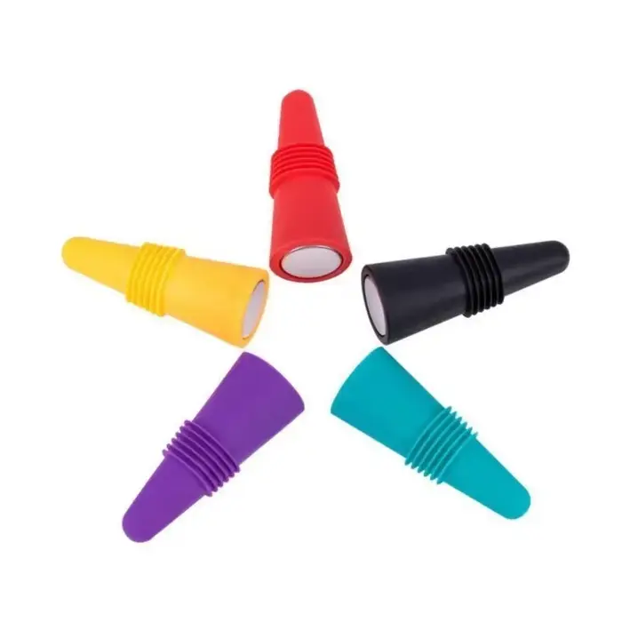 Ensemble de bouchons de bouteille de vin et de boisson en Silicone