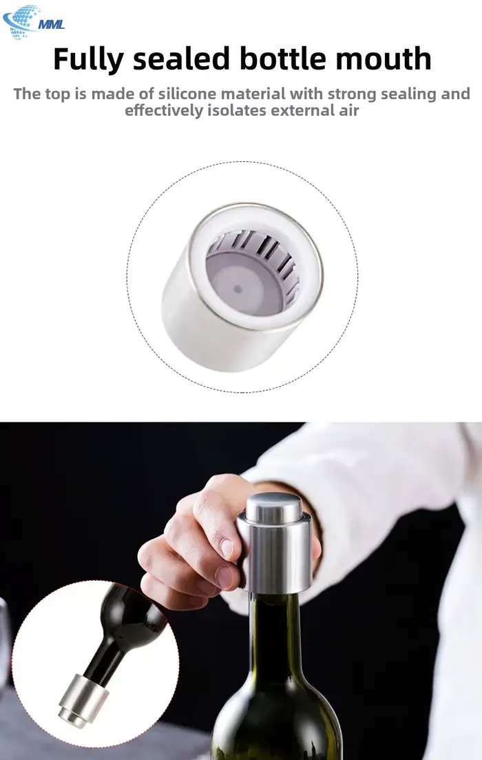 Bouchon de vin sous vide en acier inoxydable