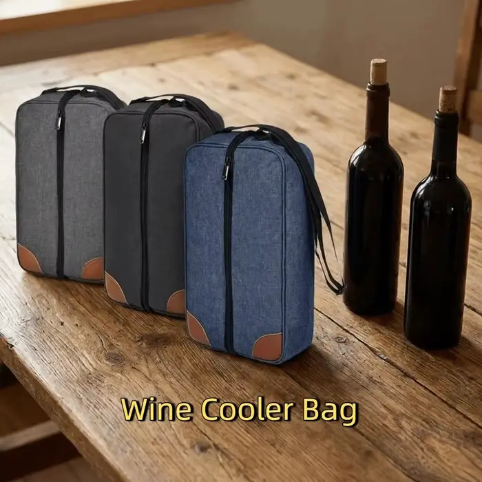 Sac isotherme à vin grande capacité avec poignée