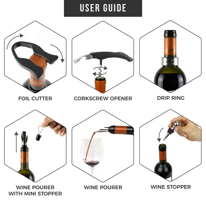 Accessoires d'ouvreur de vin de luxe