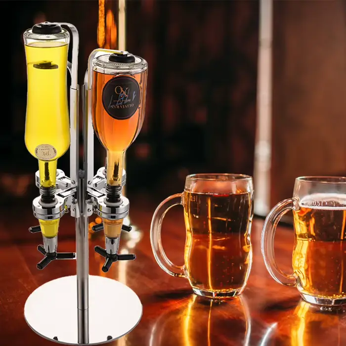 Distributeur de boissons rotatif français debout