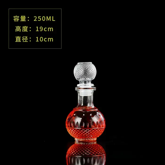 Bouteille de vin en verre de 1000ml, carafe à vin en boule créative, verres