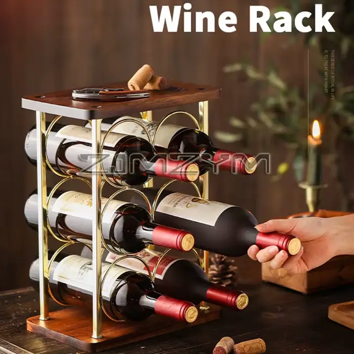 Casier à vin en bois cuisine bouteille de vin support de rangement Bar armoire à vin