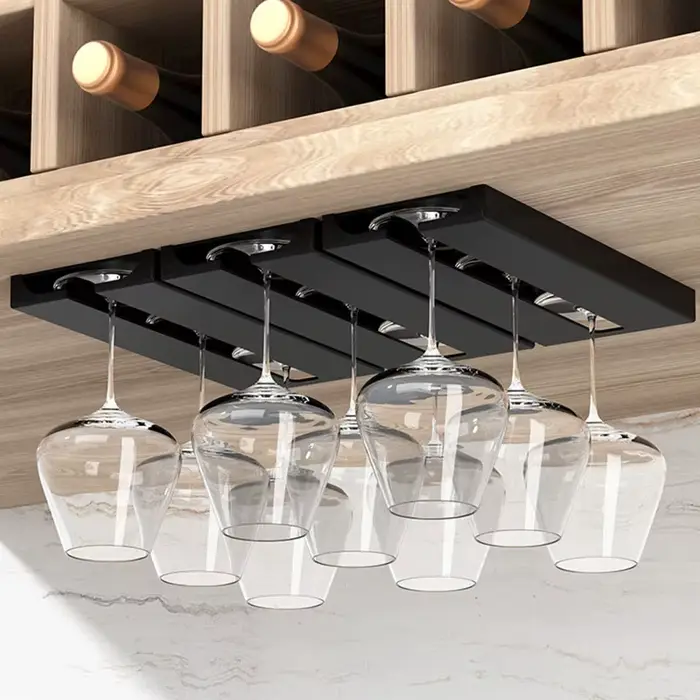 Support à verres à vin suspendu créatif sans perçage pour placard