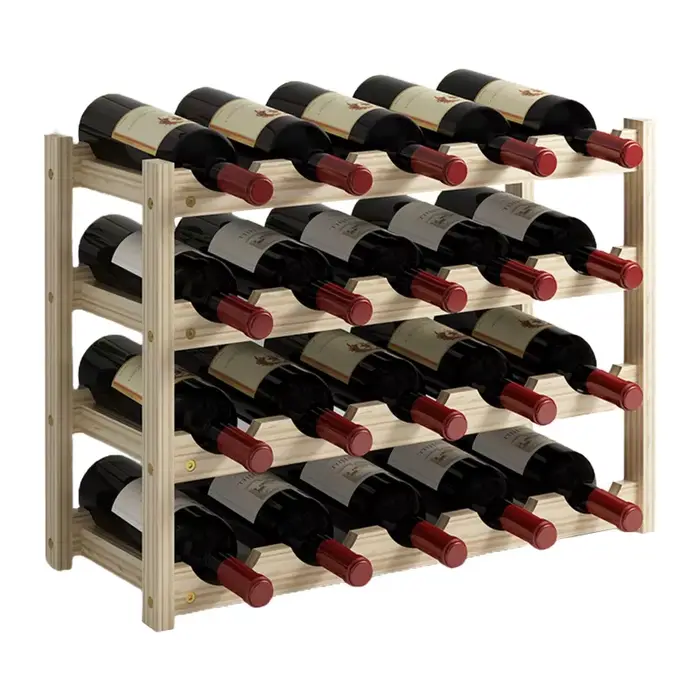Étagère à bouteilles de vin rouge, présentoir mural en bois, 29EF