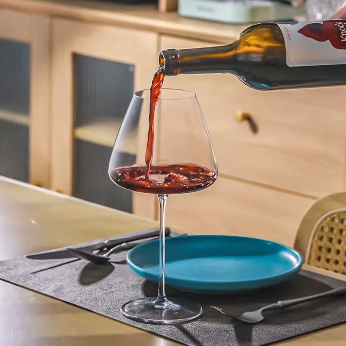 CRISON PNT01 Verre à vin rouge en cristal ultra-mince fait à la main pour Riesling bordeaux