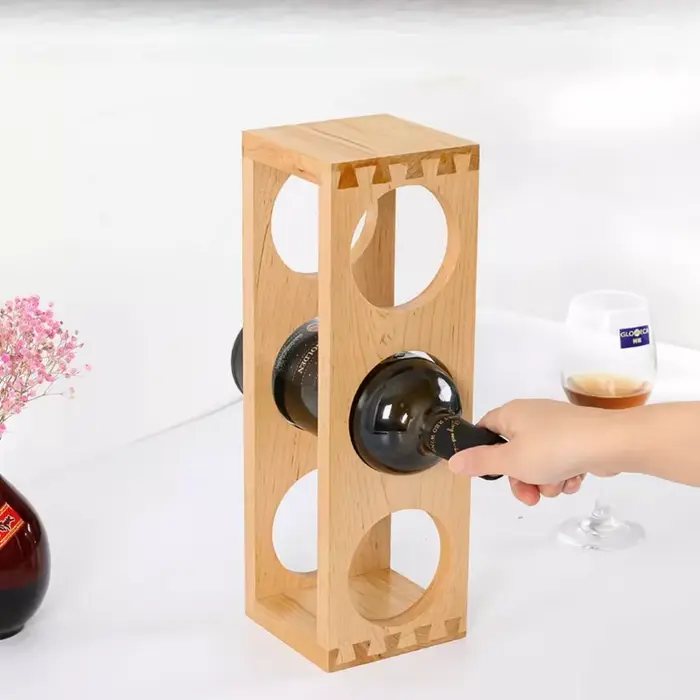 Support de casier à vin en bois massif