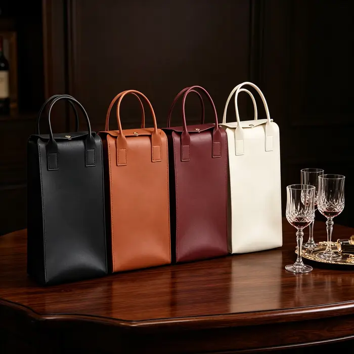 Sac de transport pour vin en cuir PU