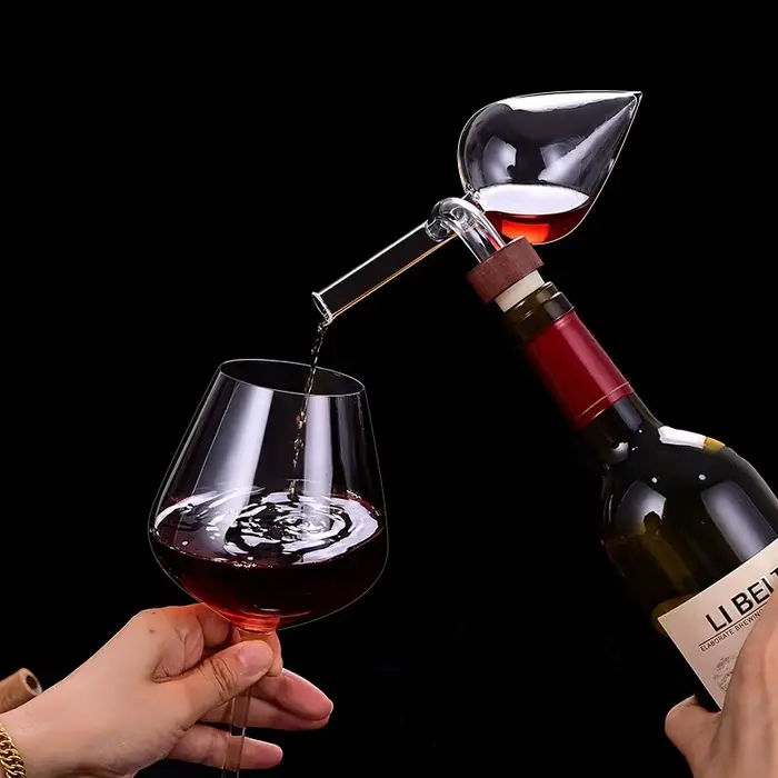 JUSTINLAU Aérateur de vin créatif en verre borosilicate