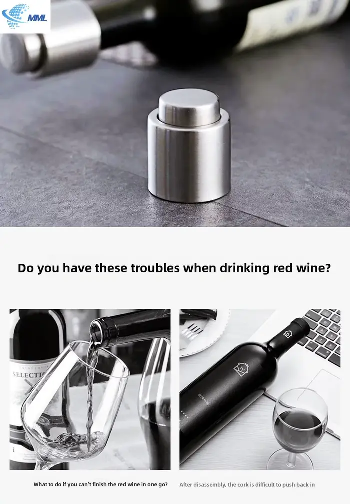 Bouchon de vin sous vide en acier inoxydable