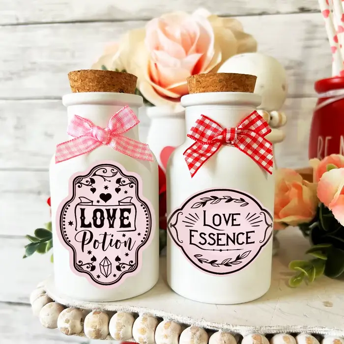 Autocollants de bouteilles sur le thème de la saint-valentin