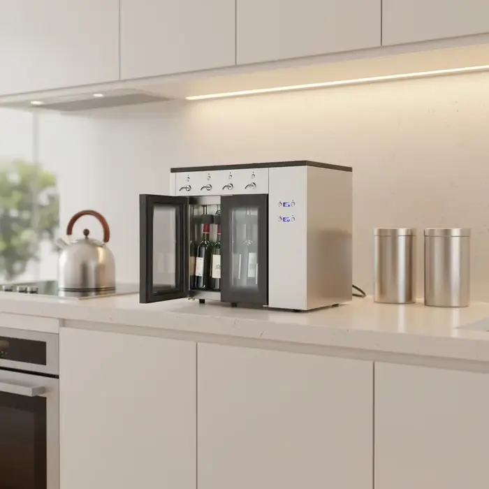 Distributeur de vin rouge intelligent pour 4 bouteilles