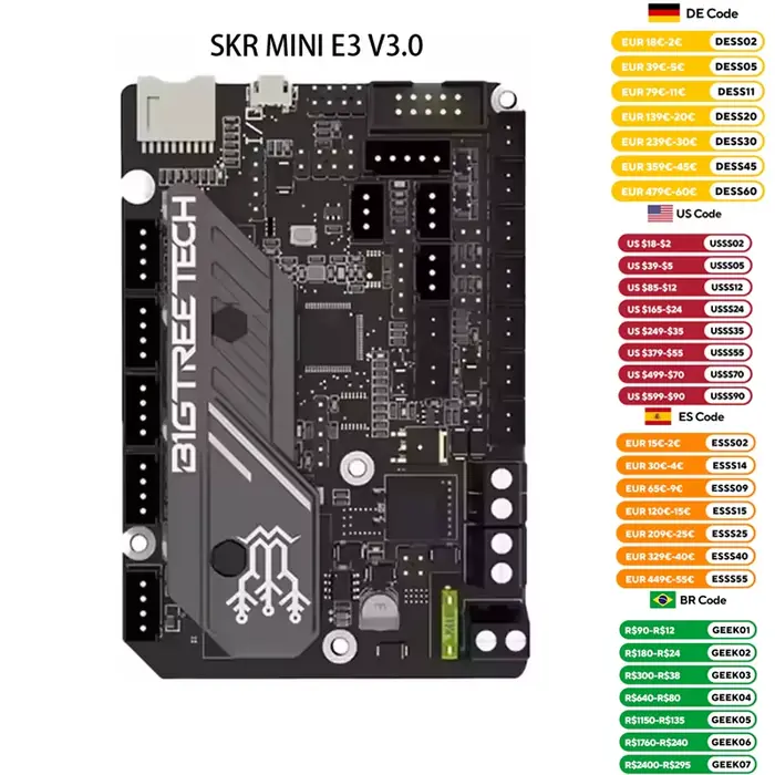 BIGTREETacétone Carte mère pour imprimante 3D accessoires pour Ender 3 mise à niveau BTT SKR V1.4 Turbo SKR MINI E3 V3.0