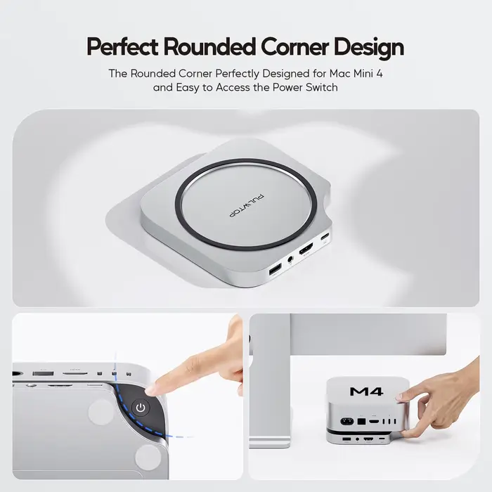 Hub PULWTOP Mac Mini M4 avec boîtier SSD M.2 (non inclus)