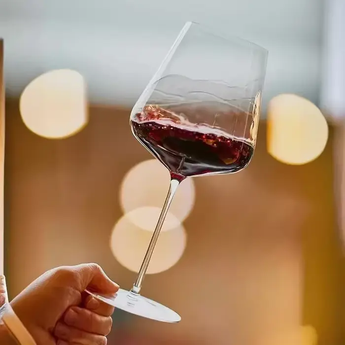 Verre à vin de luxe de style Bourgogne Bordeaux pour banquet et fête