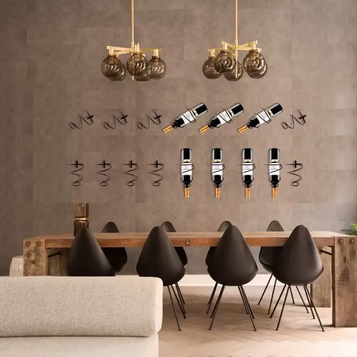 Porte-bouteilles mural en spirale pour vin rouge