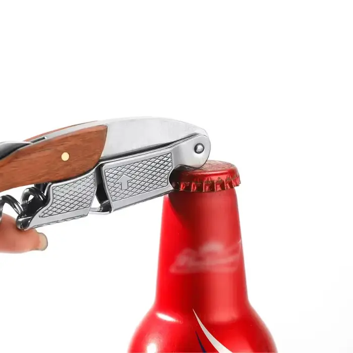 Tire-bouchon Sommelier en Acier Inoxydable et Bois