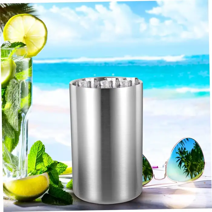 Seau à Glace en Acier Inoxydable à Double Paroi