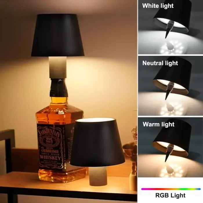 Lampe de bouteille de vin sans fil à commande tactile