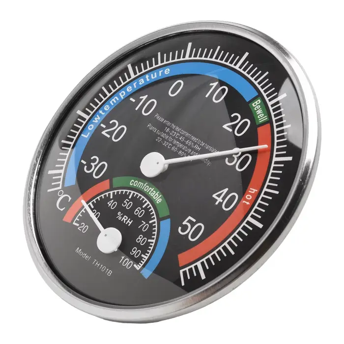 Hygromètre thermomètre analogique pour surveillance climatique intérieure et extérieure avec jauge de température et d'humidité