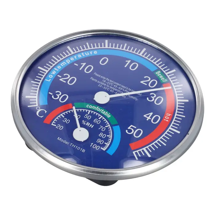 Hygromètre thermomètre analogique pour surveillance climatique intérieure et extérieure avec jauge de température et d'humidité