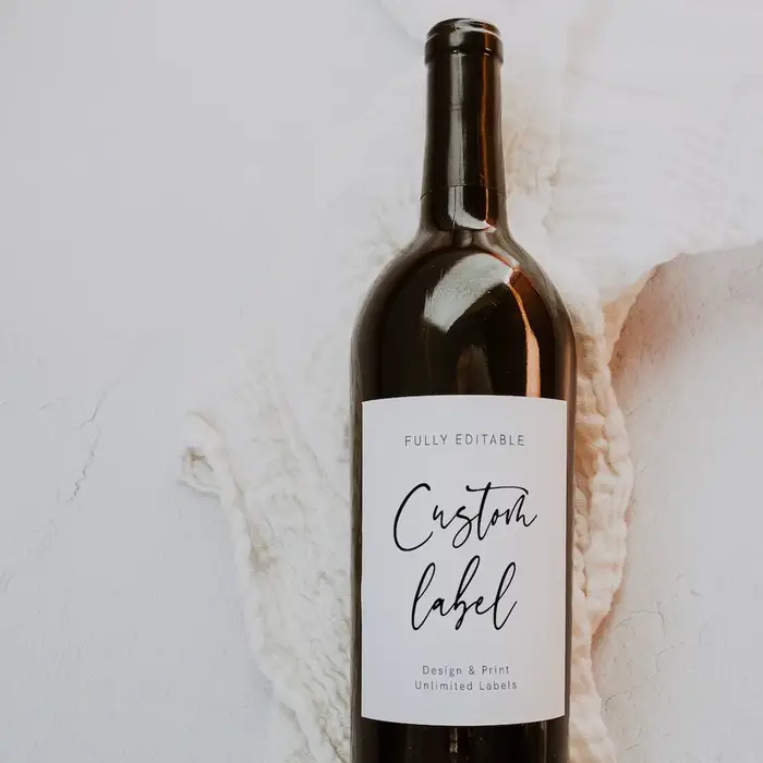 Étiquettes de vin, étiquette de vin photo