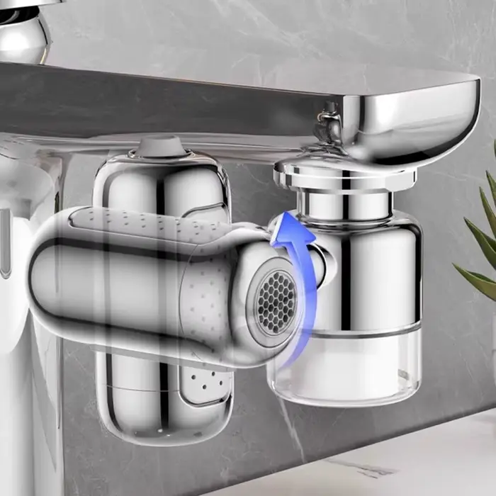Robinet filtrant à bras robotique avec rotation à quatre vitesses