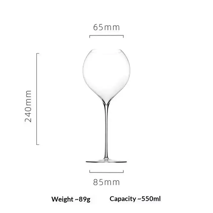 Verres à vin rouge ultra-fins de 500 ml